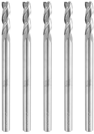 sourcing map Spiral Router Bit 1/4 Cut Dia 1/4 Shank Up Cut Solid Carbide 3 Flutes CNC End Mill Milling Bits for Wood Plastic Soft Metal (1 Cut Length 4 Long)