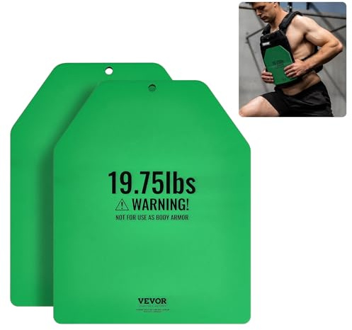 VEVOR Gewichtswestenplatten, 8,9 kg Paare, Gewichtsplatten aus Stahl, konturierte ergonomische Passform – WODs, Zusatzgewicht für Gewichtswesten, für Krafttraining, Laufen, intensives Training