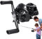 Baitcaster Angelrolle schwarz – Leichtmetall-Angelrolle für nachhaltige Angelausrüstung | Hochleistungs-Baitcasting-Rolle, tragbare Angelausrüstung, glatte Rolle für Angler, 12,6 x 10