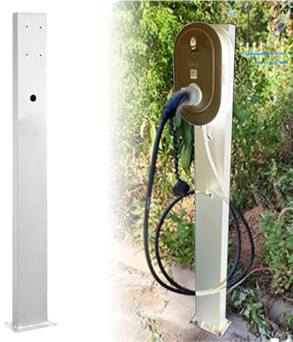 Borne de Recharge pour véhicules électriques, Support de Chargeur et Base de connecteur Mural pour véhicules à énergie Nouvelle, Poteau Durable pour Usage Domestique et Commercial (Bianco)