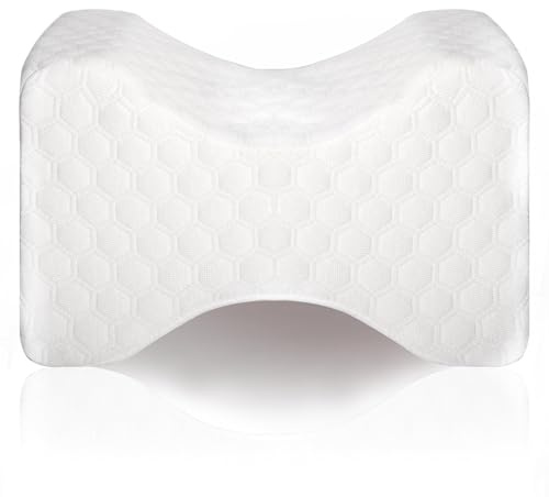 ZHABAYEN Knee Pillow for Sleeping on Side, Memory Foam Leg Pillow with Washable Cover, Side Sleeper Cushion to Relieve Lower Back, Knee, Hip And Joint Pain