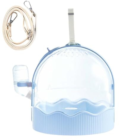 Small Animal Transport Box, Travel Hamster Cage with Adjustable Shoulder Strap, Accessories for Playhouse, Indoor, Outdoor, Room, Garden, Patio