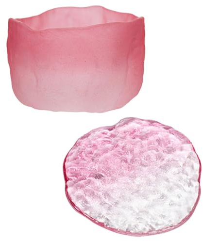 PRETYZOOM Set 2 Tazze da Sakè in Vetro Sottobicchiere Tazze da tè Giapponesi in Vetro Resistente ad Alta Temperatura Design Elegante per Feste e Intrattenimento