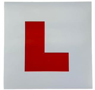 Sakura L Plates For Learner Drivers LP102 - Pair Self-Adhesive Or Tie On - Safe Visible Durable