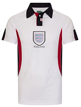 Score Draw Men's England 1998 World Cup Finals Shirt, White, X-Large