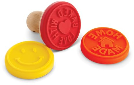 Mrs. Anderson’s Baking Cookie Stamps Trio, Non-Stick Silicone, Set of 3 Designs