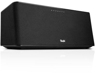 Teufel Motiv Home - All-In-One Smart Speaker - Kabelloser Tragbarer Bluetooth Lautsprecher mit WLAN Musikstreaming und Akku, Airplay 2, Chromecast, Kraftvoller Multiroom Speaker - schwarz