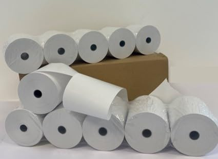 10 Bobines Caisse 80 mm X 80 mm X 12 mm, Rouleaux Thermiques Pour Imprimante De Caisse enregistreuse Et Imprimante De Comptoir Sans Bisphénol-A
