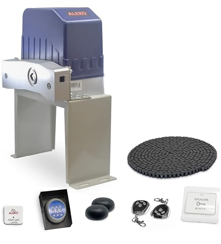 ALEKO Smart Sliding Gate Opener Accessory Kit |AC1400 AC | iOS and Android Compatibility | Smart Home Integration | 20 Virtual Keys| 256-bit Authenticated End-to-End Encryption | Obstacle Adjusting