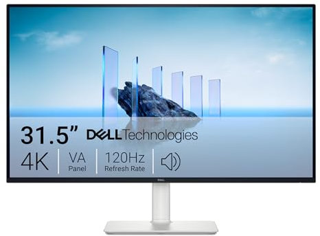Dell 32 Plus Monitor - S3225QS, 4K UHD (3840x2160), 120Hz, VA, 4ms, AMD FreeSync Premium, 95% DCI-P3, HDR10, Height Adjust, Built-in Speakers, DisplayPort, 2 HDMI, 3 Year Warranty