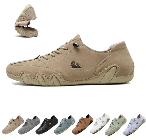 LOVEWLVNCL Chaussures de Marche Barefoot Légères pour Femmes et Hommes, Vogldeck - Chaussures Beck Orthopédiques Imperméables et Respirantes, Mocassins Décontractés Unisexes Antidérapants(Kaki,40 EU)