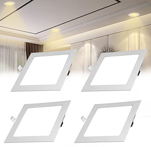 HFDJRWK Lampada da Incasso a LED 4000K Lampada da Incasso a LED Ad Alta Luminosità 3W/4w/6w/9w/12w/15w/18w Adatta for L'illuminazione di Interni(3w,4pcs)