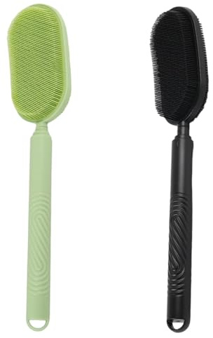 Douche À Récurer Le Dos – Palette De Lavage Flexible, Brosse Pour Polir La Peau, Outil De Massage Pour Le Bain, Exfoliante Pour La Douche, Brosse À Poignée, Gommage À Poils Doux, Palette Pour