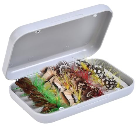 Set di esche per pesca a mosca | accessori da pesca realistici | Set portatile con esche per la pesca | per pescatori pescatori papà avventura all'aperto lago fiume serbatoio