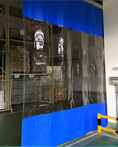 Tenda divisoria Impermeabile Extra Larga per Garage e pergolato Esterno – Divisorio Trasparente a Scorrimento rapido (150x366 cm/4,9x12 Piedi) – Ideale per autolavaggi e soluzioni per la pri