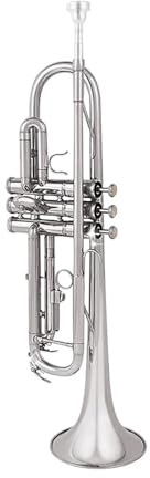 Tromba in Si Bemolle Per Adulti, Adatta A Principianti, Esami, Spettacoli E Gruppi Musicali,Silver plating