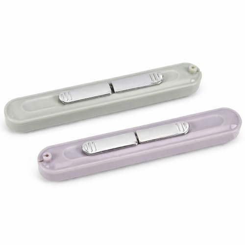 2Pcs 2 in 1 Needle Threaders and Seam Ripper, Retractable Automatic Sewing Needle Threader Tool, Quick Stitch Unpicker Thread Remover for Hand Sewing, Knitting, Embroidery and Cross Stitch