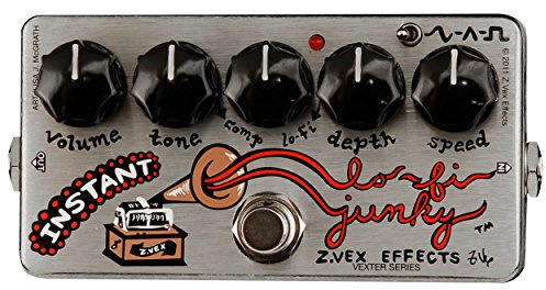 ZVEX Effects Instant Lo-Fi Junky Vexter Series Chorus Vibrato Guitar Pedal Grey 2.38 x 1.82 x 4.70