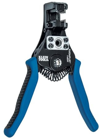 Klein Tools 11063W Cortador de alambre/pelacables, herramienta de pelacables automática resistente para cables eléctricos de 8-20 AWG sólido y 10-22 AWG trenzado
