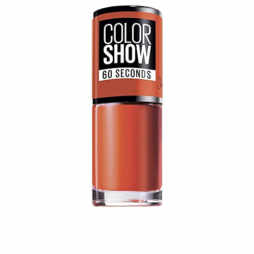Maybelline New York Make-Up Nailpolish Color Show Nagellack Orange Attack/Ultra glänzender Farblack in sattem Orange, 1 x 7 ml