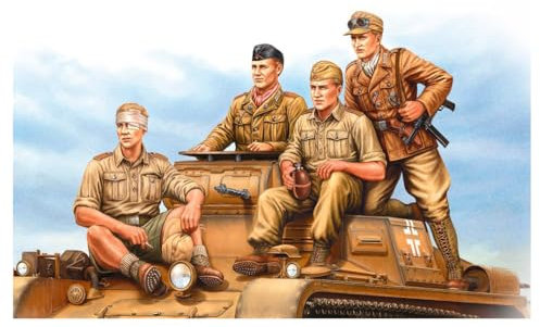 Hobbyboss 084409 1/35 Deutsche Panzerbesatzung,Tropen Panzer Modellbausatz, verschieden, Größen
