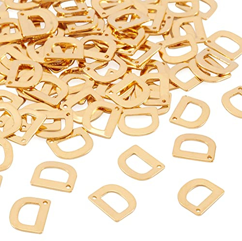 Craftdady 100 st gyllene alfabet A-Z bokstavshängen engelska initial L bokstavsberlocker för armband halsband smyckestillverkning gör-det-själv-tillbehör