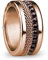 BERING Austauschbar Ringkombination für Damen in Rosé Gold & Braun mit einzigartigem Twist- & Change System, Donube