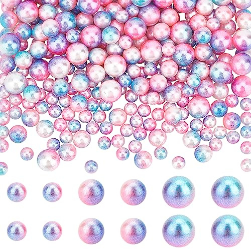 PH PandaHall 350pz Perline di Sirena, 3 Misura Senza Fori Perline Imitate Riempitivo per Vasi Perline per Trucco per Tavolo Spargimento Riempitivo per Vasi Decorazioni per Matrimoni