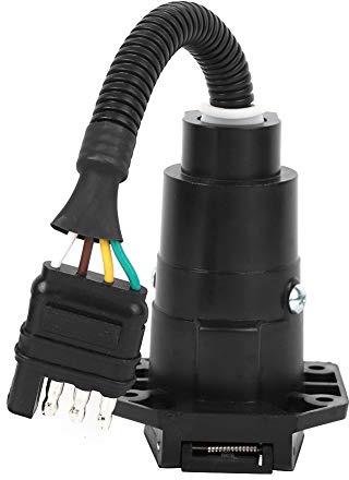 Adaptador de 4 pines a 7 pines con núcleo de cobre puro, resistente al agua, para remolques, autocaravanas, semirremolques, 6 – 24 V