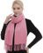 RIIQIICHY Schal Damen Winter Schals Tücher Winterschal Kuschelig Xxl Rosa Damenschal Pashmina Herbst Frauen Kaschmir Schal mit Fransen