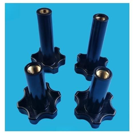 Écrous à vis en plastique M8 de couleur noire, pièce de rechange for accessoires de machine à crème glacée molle, 2 courts + 2 longs, total de 4 pièces, compatibles avec VEVOR