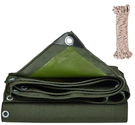 COEWUR Lona Impermeable 2x2 Verde 450 g/m² Lonas Impermeables Exterior con Ojales y Cuerda Resistente Desgarro y Sol Lona para Camión, Piscina, Tienda de Campaña, Sitio de Construcción