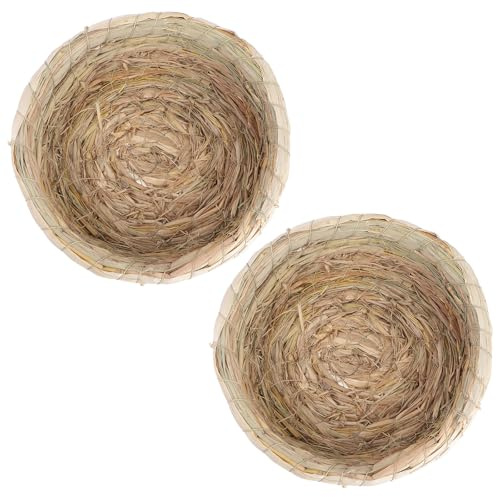 GLEAVI Nidos Paquete de 2 Color Café para Palomas Mensajeras de Plástico Resistentes y Transpirables, Diseño Rústico Adecuado para Jaulas y Cría de Aves
