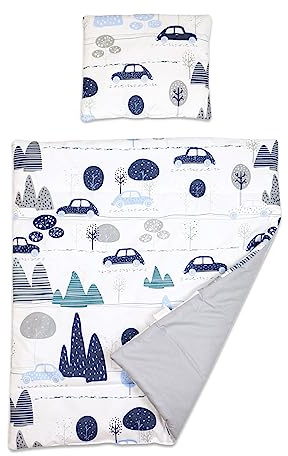 Set copripiumino 2 pezzi Baby Comfort e federa 80x70 cm per culla / culla / carrozzina Modello 12
