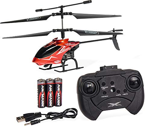 Carson – Nano Tyrann IR – Mini RC Helikopter, Robustes RTF (Ready to Fly) Modell für Einsteiger, mit 2- Kanal IR-Fernbedienung, für Kinder ab 8 Jahren, Rot