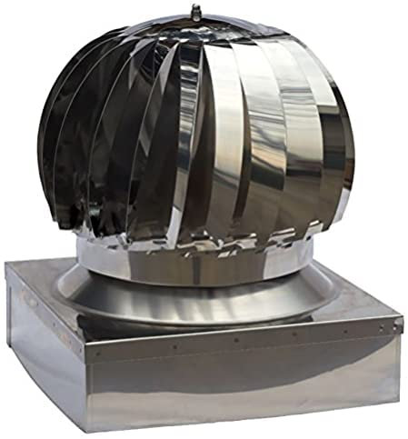 COMIGNOLO GIREVOLE ACCIAIO INOX QUADRATO FUMAIOLO ASPIRATORE CANNE FUMARIE (cm 42 x 42)