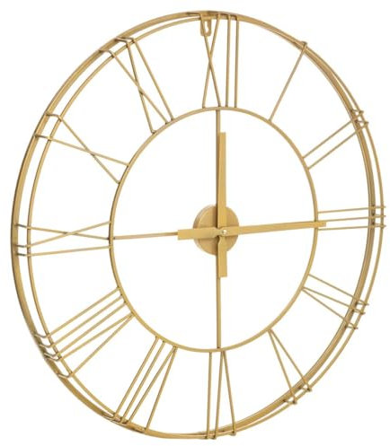 Atmosphera - Horloge Vintage 3D dorée - métal D70 cm