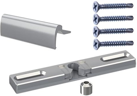 NAJDER Fenster-Balkongriff mit beweglichem Riegel, Korrosionsbeständig, Eloxiert, mit Aluminium, mit Befestigungsschrauben, Set, Premium Qualität, (Farbe: F1 matt)