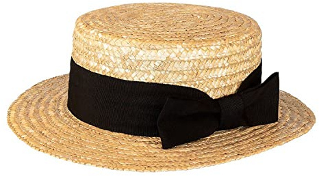 Boland 90994 – Cappello Condoliero, cappello di paglia Venezia, cappello di gara, copricapo, costume, carnevale, feste a tema, Multicolore, Taglia unica