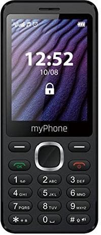 myPhone Maestro 2, Telefono Cellulare per Anziani con Tasti, display a colori, grande schermo 2,8 pollici, doppia sim, torcia, bluetooth, batteria 1000 mAh, design sottile, fotocamera, radio fm, nero