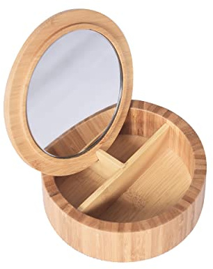 Spirella Miroir & Boîte à Bijoux Bambou Ovale ALAIS