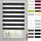Dachfenster Rollo Verdunkelungsrollo, 110 x 280 cm Höhe Stufenlos Verstellbar Rollo Seitenzugrollo,Fenster Verdunkelung inkl. Montagematerial, für Fenster, Schwarz