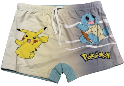 Fashion UK Pokemon - Bañador tipo boxer de pika, beige, 110