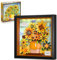 HOGOKIDS Blumen Sonnenblumen Bausatz mit Lichtern – Vincent Van Gogh-Gemälderahmen Kunstwerk Mini-Bausteine-Spielzeug für Heimdekoration Wandkunst Weihnachten für Erwachsene Teenager(807 Teile)