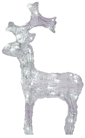 Good Tidings Led Acrylic Deer 2' Coolwhite Flashing Effect Trans. Wire