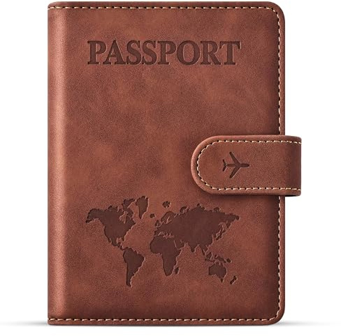 Passport Holder for Travel Essentials, Passport Wallet Cover Case for Travel Must Haves Accessories,Passport Book Holders for Women and Men