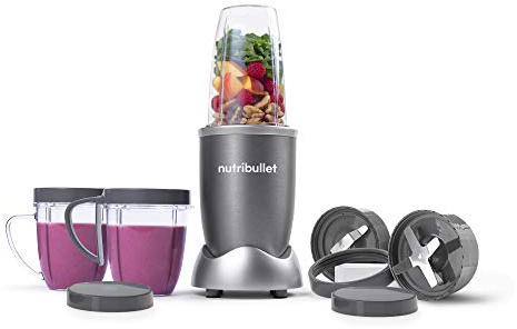 NutriBullet NBR-1201 12-Piece High-Speed Blender/Mixer System, Gray (600 Watts)