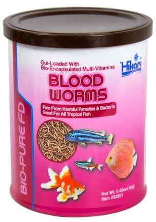 Hikari Bio-Pure Freeze Dried Blood Worms for Pets, 0.42-Ounce