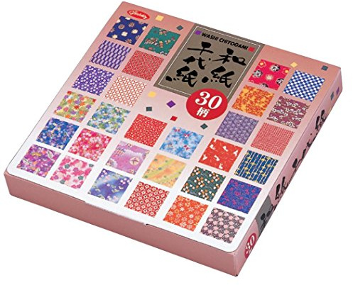 Papier origami – Coffret cadeau de papier Washi (Washi Chiyogami) – 30 motifs assortis – 5 feuilles de chaque motif – 150 feuilles au total – 15 cm x 15 cm