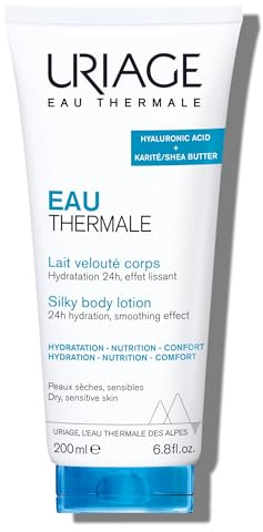 URIAGE EAU THERMALE Latte corpo idratante con BURRO DI KARITÉ E ACIDO IALURONICO I Idratazione intensa per 24 ore. Crema idratante corpo leggera e vellutata I Piacevole profumazione floreale